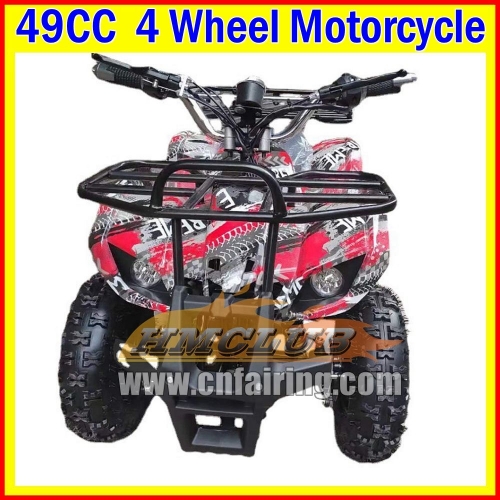 Kids Adult ATV UTV MOTO High Quality ATV OFF-Road Motorcycle Newest Kids 2Stroke 49CC Quad Bike For Amusement Park Outdoor Sports Race Team Racing Games For Birthday Holiday Festival Party Gifts ATVS UTVS Real Motorcycles