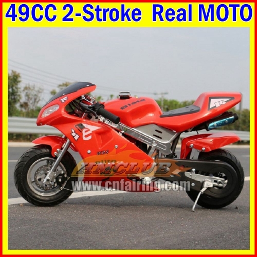 Kids Adult Pocket Bikes Superbike Gas Mini MOTO 49CC 50CC Mini Motorcycle 2 Stroke Mountain Gasoline Pocket Bike Off-Road Superbike Buggy Small MOTO Bikes Kid Racing Motorbike For Birthday Holiday Festival Party Gifts Cross Bikes Real Motorcycles