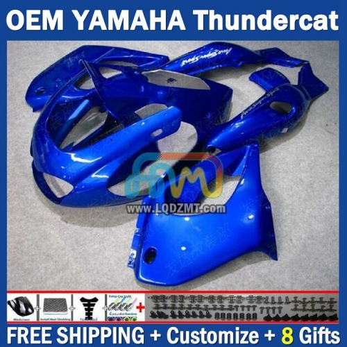 Blue Metal OEM Full Body Kit For YAMAHA Thunderace YZF1000R 96-07 YZF-1000R 1996-2007 Years 96 97 98 99 00 01 02 03 05 06 07 202No.77 YZF 1000R 1000 R 1996 1997 1998 1999 2000 2001 2002 2003 2004 2005 2006 2007 Motorcycle Fairing Kit With Free Shipping