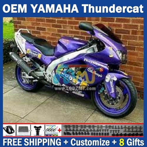 New Purple OEM Full Body Kit For YAMAHA Thunderace YZF1000R 96-07 YZF-1000R 1996-2007 Years 96 97 98 99 00 01 02 03 05 06 07 202No.106 YZF 1000R 1000 R 1996 1997 1998 1999 2000 2001 2002 2003 2004 2005 2006 2007 Motorcycle Fairing Kit With Free Shipping