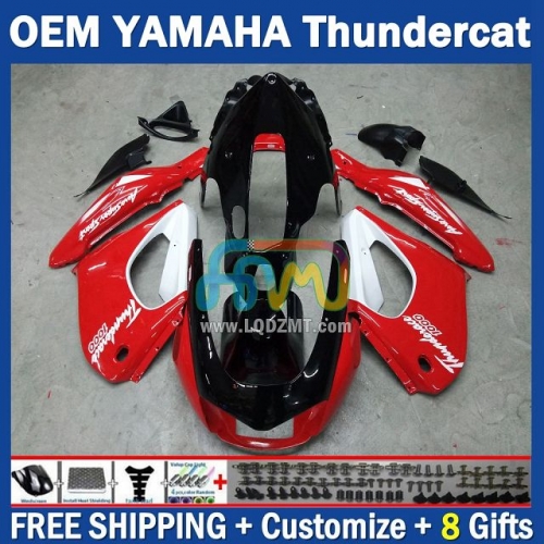 Red Flames OEM Full Body Kit For YAMAHA Thunderace YZF1000R 96-07 YZF-1000R 1996-2007 Years 96 97 98 99 00 01 02 03 05 06 07 202No.63 YZF 1000R 1000 R 1996 1997 1998 1999 2000 2001 2002 2003 2004 2005 2006 2007 Motorcycle Fairing Kit With Free Shipping