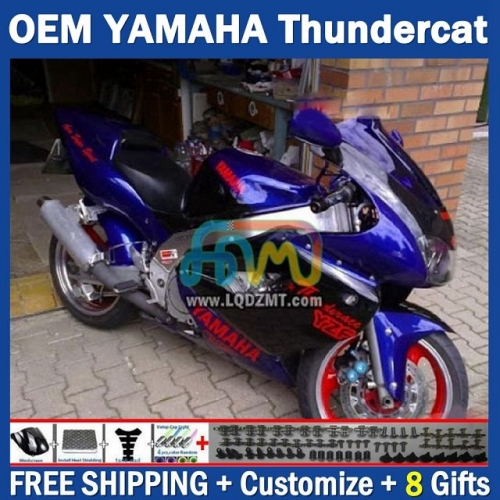 Blue Black OEM Full Body Kit For YAMAHA Thunderace YZF1000R 96-07 YZF-1000R 1996-2007 Years 96 97 98 99 00 01 02 03 05 06 07 202No.93 YZF 1000R 1000 R 1996 1997 1998 1999 2000 2001 2002 2003 2004 2005 2006 2007 Motorcycle Fairing Kit With Free Shipping