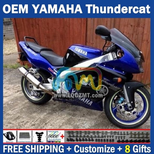 Gloss Blue OEM Full Body Kit For YAMAHA Thunderace YZF1000R 96-07 YZF-1000R 1996-2007 Years 96 97 98 99 00 01 02 03 05 06 07 202No.36 YZF 1000R 1000 R 1996 1997 1998 1999 2000 2001 2002 2003 2004 2005 2006 2007 Motorcycle Fairing Kit With Free Shipping