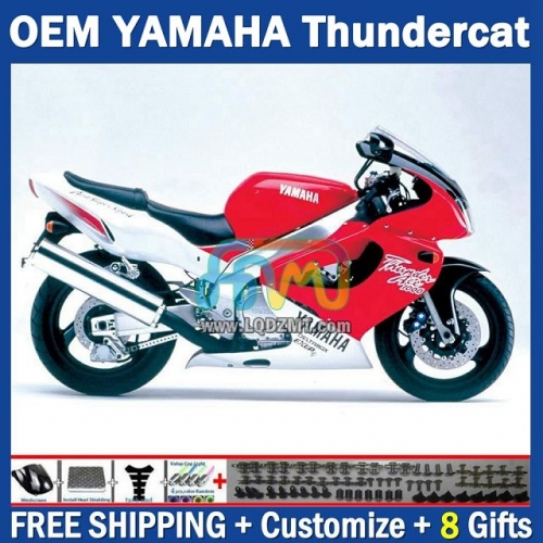 Red Black OEM Full Body Kit For YAMAHA Thunderace YZF1000R 96-07 YZF-1000R 1996-2007 Years 96 97 98 99 00 01 02 03 05 06 07 202No.95 YZF 1000R 1000 R 1996 1997 1998 1999 2000 2001 2002 2003 2004 2005 2006 2007 Motorcycle Fairing Kit With Free Shipping