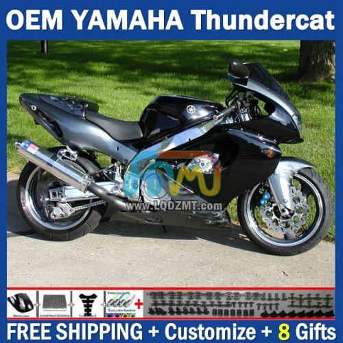 Gloss Black OEM Full Body Kit For YAMAHA Thunderace YZF1000R 96-07 YZF-1000R 1996-2007 Years 96 97 98 99 00 01 02 03 05 06 07 202No.83 YZF 1000R 1000 R 1996 1997 1998 1999 2000 2001 2002 2003 2004 2005 2006 2007 Motorcycle Fairing Kit With Free Shipping