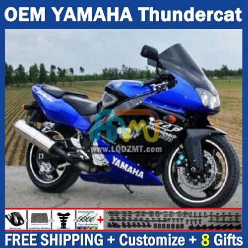 Gloss Blue OEM Full Body Kit For YAMAHA Thunderace YZF1000R 96-07 YZF-1000R 1996-2007 Years 96 97 98 99 00 01 02 03 05 06 07 202No.107 YZF 1000R 1000 R 1996 1997 1998 1999 2000 2001 2002 2003 2004 2005 2006 2007 Motorcycle Fairing Kit With Free Shipping