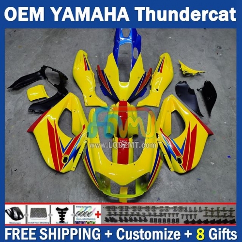 Yellow Red OEM Full Body Kit For YAMAHA Thunderace YZF1000R 96-07 YZF-1000R 1996-2007 Years 96 97 98 99 00 01 02 03 05 06 07 202No.79 YZF 1000R 1000 R 1996 1997 1998 1999 2000 2001 2002 2003 2004 2005 2006 2007 Motorcycle Fairing Kit With Free Shipping