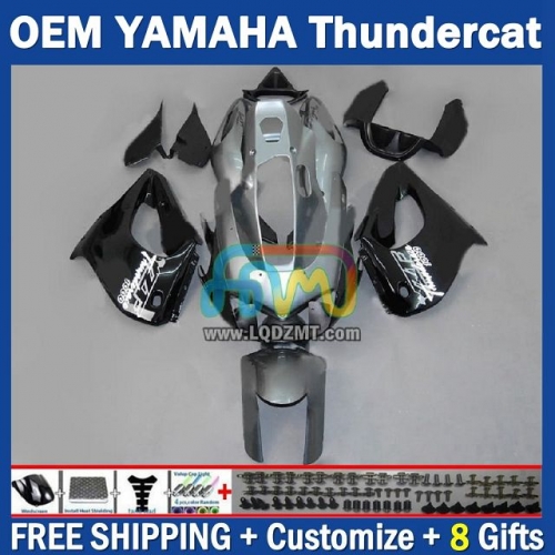 Black Grey OEM Full Body Kit For YAMAHA Thunderace YZF1000R 96-07 YZF-1000R 1996-2007 Years 96 97 98 99 00 01 02 03 05 06 07 202No.69 YZF 1000R 1000 R 1996 1997 1998 1999 2000 2001 2002 2003 2004 2005 2006 2007 Motorcycle Fairing Kit With Free Shipping
