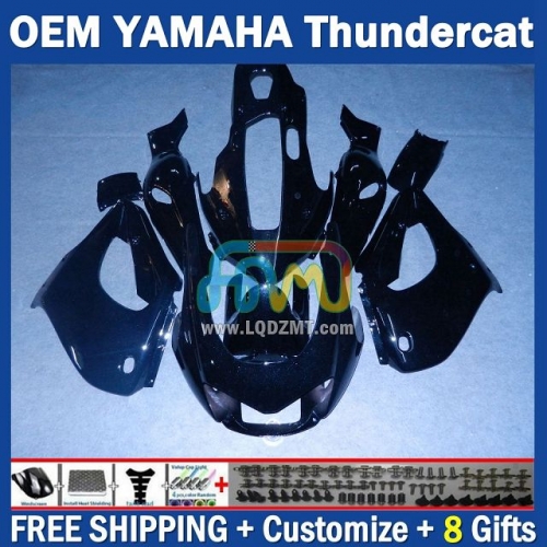 Metal Black OEM Full Body Kit For YAMAHA Thunderace YZF1000R 96-07 YZF-1000R 1996-2007 Years 96 97 98 99 00 01 02 03 05 06 07 202No.46 YZF 1000R 1000 R 1996 1997 1998 1999 2000 2001 2002 2003 2004 2005 2006 2007 Motorcycle Fairing Kit With Free Shipping