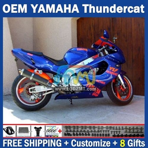 Gloss Blue OEM Full Body Kit For YAMAHA Thunderace YZF1000R 96-07 YZF-1000R 1996-2007 Years 96 97 98 99 00 01 02 03 05 06 07 202No.89 YZF 1000R 1000 R 1996 1997 1998 1999 2000 2001 2002 2003 2004 2005 2006 2007 Motorcycle Fairing Kit With Free Shipping