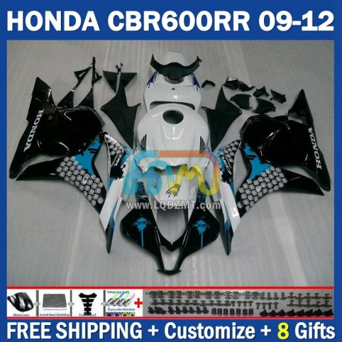 Glossy Blue Graffiti Injection Molding Full Body Kit 100% Fit For HONDA CBR600RR CBR 600RR 600CC 09-12 CBR600 CC 09 10 11 12 228No.80 CBR 600 RR F5 2009 2010 2011 2012 Years Frame Bodywork Free Customization OEM Motorcycle Fairing Kit With Free Shipping