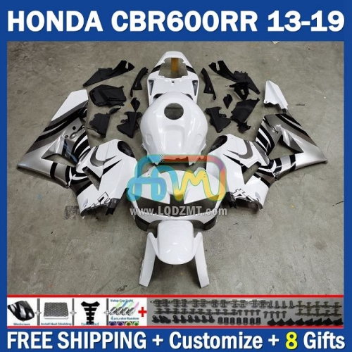 Gloss White Black Injection Molding Full Body Kit For HONDA CBR600 CBR 600 RR CC F5 600CC 600RR 13 14 15 16 17 18 19 229No.70 CBR600RR 2013 2014 2015 2016 2017 2018 2019 Frame Bodywork Free Customization OEM Motorcycle Fairing Kit With Free Shipping