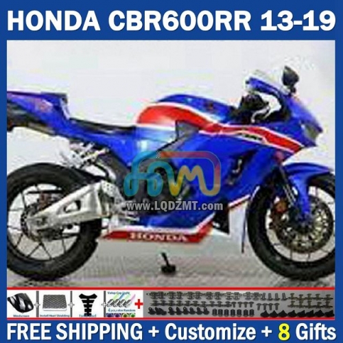 Gloss Blue Red Injection Molding Full Body Kit For HONDA CBR600 CBR 600 RR CC F5 600CC 600RR 13 14 15 16 17 18 19 229No.86 CBR600RR 2013 2014 2015 2016 2017 2018 2019 Frame Bodywork Free Customization OEM Motorcycle Fairing Kit With Free Shipping