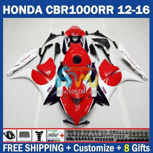 Gloss White Red Injection Molding Full Body Kit 100%Fit For HONDA CBR 1000RR 1000CC 12-16 CBR1000 1000 RR CC 12 13 14 15 16 233No.15 CBR1000RR 2012 2013 2014 2015 2016 Years Frame Bodywork Free Customization OEM Motorcycle Fairing Kit With Free Shipping