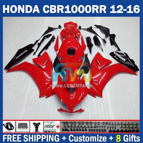 Factory Red Black Injection Molding Full Body Kit 100%Fit For HONDA CBR 1000RR 1000CC 12-16 CBR1000 1000 RR CC 12 13 14 15 16 233No.20 CBR1000RR 2012 2013 2014 2015 2016 Years Frame Bodywork Free Customization Motorcycle Fairing Kit With Free Shipping