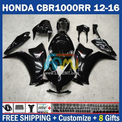Gloss Black Injection Molding Full Body Kit 100%Fit For HONDA CBR 1000RR 1000CC 12-16 CBR1000 1000 RR CC 12 13 14 15 16 233No.27 CBR1000RR 2012 2013 2014 2015 2016 Years Frame Bodywork Free Customization Motorcycle Fairing Kit With Free Shipping
