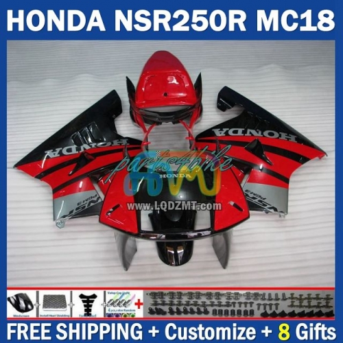 Factory Black Grey ABS Full Body Kit For HONDA NSR 250R NSR250R 1988-1989 NS250 NSR 250 R 250CC MC16 MC18 88-89 238No.77 PGM2 NSR250RR 88 89 NSR250 RR 1988 1989 Years Frame Bodywork Free Customization OEM Motorcycle Fairing Kit With Free Shipping