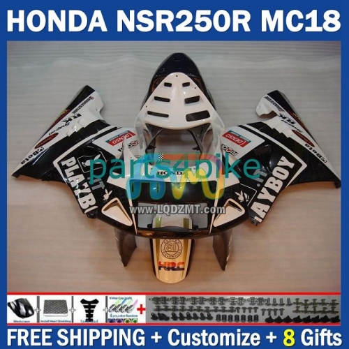 Light Black White ABS Full Body Kit For HONDA NSR 250R NSR250R 1988-1989 NS250 NSR 250 R 250CC MC16 MC18 88-89 238No.74 PGM2 NSR250RR 88 89 NSR250 RR 1988 1989 Years Frame Bodywork Free Customization OEM Motorcycle Fairing Kit With Free Shipping