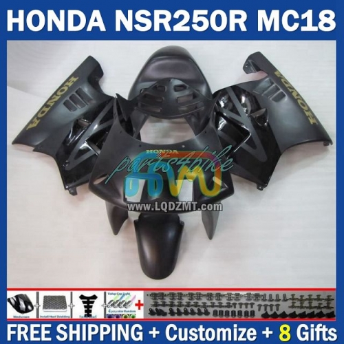 New Matte Black ABS Full Body Kit For HONDA NSR 250R NSR250R 1988-1989 NS250 NSR 250 R 250CC MC16 MC18 88-89 238No.86 PGM2 NSR250RR 88 89 NSR250 RR 1988 1989 Years Frame Bodywork Free Customization OEM Motorcycle Fairing Kit With Free Shipping