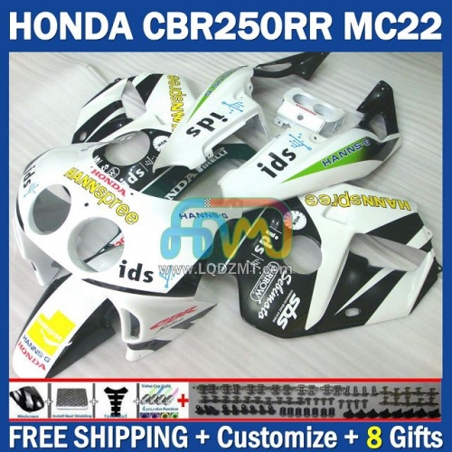 Stock Black White Injection Molding Full Body Kit 100% Fit For HONDA CBR250RR MC22 90 91 92 93 94 95 96 97 98 99 243No.104 CBR250 CBR 250CC 250 RR 250RR 1990 1991 1992 1993 1995 1996 1997 1998 1999 Frame Bodywork Motorcycle Fairing Kit Free Shipping