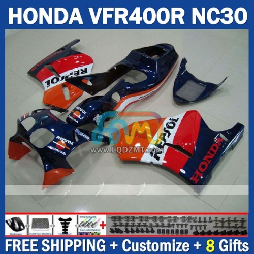 Stock Black Orange ABS Full Body Kit For HONDA VFR400R RVF VFR 400 VFR400 R 400R 89 90 91 92 93 Cowling 245No.67 NC30 89-93 RVF400R RVF 400R 1989 1990 1991 1992 1993 Years Frame Bodywork Free Customization OEM Motorcycle Fairing Kit With Free Shipping