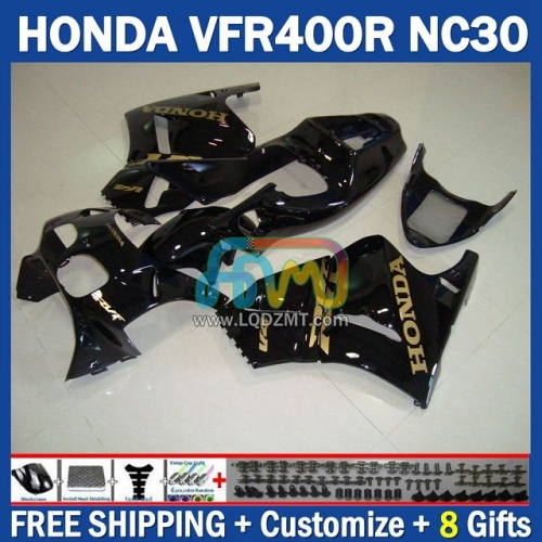 Factory Black Golden ABS Full Body Kit For HONDA VFR400R RVF VFR 400 VFR400 R 400R 89 90 91 92 93 Cowling 245No.60 NC30 89-93 RVF400R RVF 400R 1989 1990 1991 1992 1993 Years Frame Bodywork Free Customization OEM Motorcycle Fairing Kit With Free Shipping