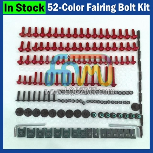 Motorcycle Fairing Mounting Bolt Set for DUCATI Panigale V4 V4S V4R V4SP Sport 1103CC 22 23 24 2022 2023 2024 Bodywork Screw Nut Kit, CNC Aluminum / Stainless Steel Hardware, Body Cowling Complete Install Hardware Bolts, and Windshield Screws & Nuts