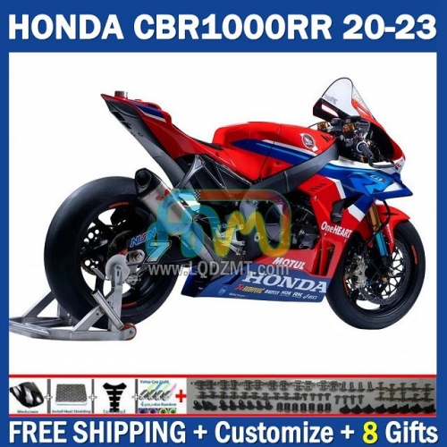 Red Blue White Injection Molded Motorcycle Fairing Kit 267No.33 – 100% Fitment for HONDA CBR1000RR-R Fireblade SP CBR 1000RR-R 1000 20 21 22 23 CBR1000 RR-R 2020 2021 2022 2023 Complete Body & Bodywork Set with Free Customization & Free Shipping