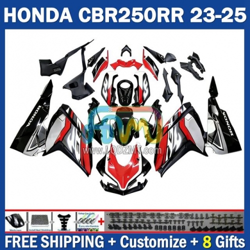 Gloss White flames Injection Molded Motorcycle Fairing Kit 273No.139 – 100% Fitment for HONDA MC51 CBR 250RR 250 CBR250 RR CC CBR250RR 23 24 25 26 250CC 2023 2024 2025 2026 Years OEM Complete Body & Bodywork Set with Free Customization & Free Shipping