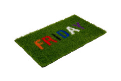 artificial grass logo doormat