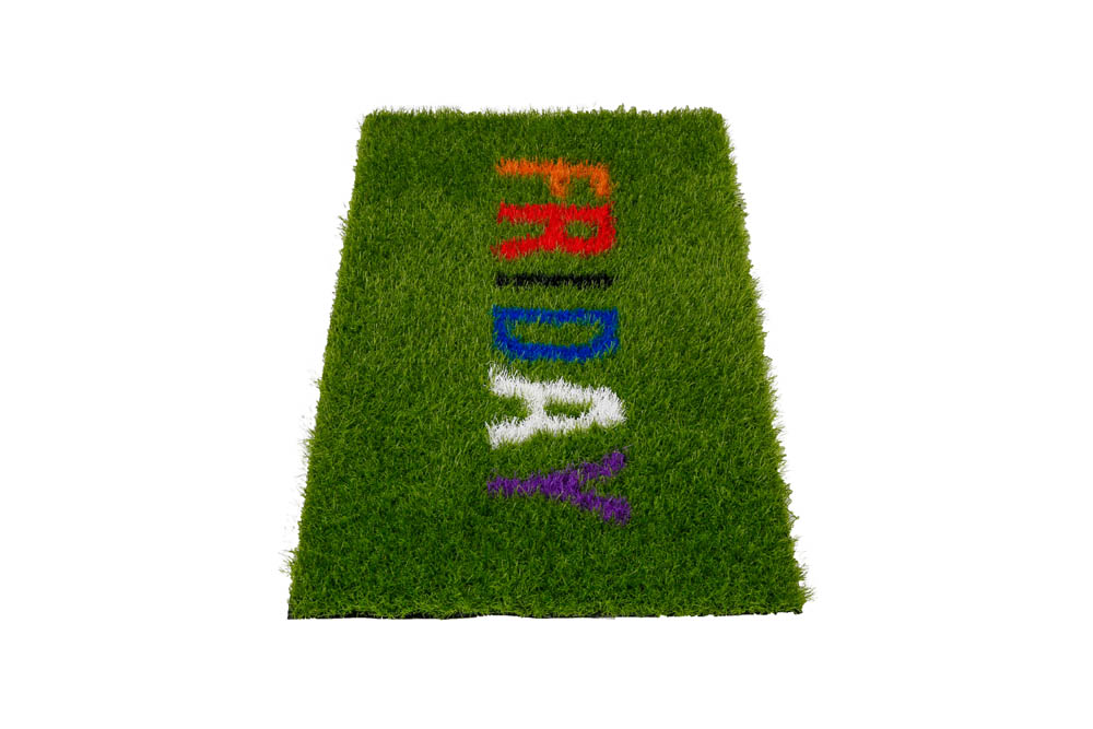 artificial grass logo doormat