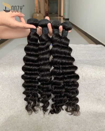 Doozy Hair Brazilian Deep Wave 4 Bundles Virgin Human Hair