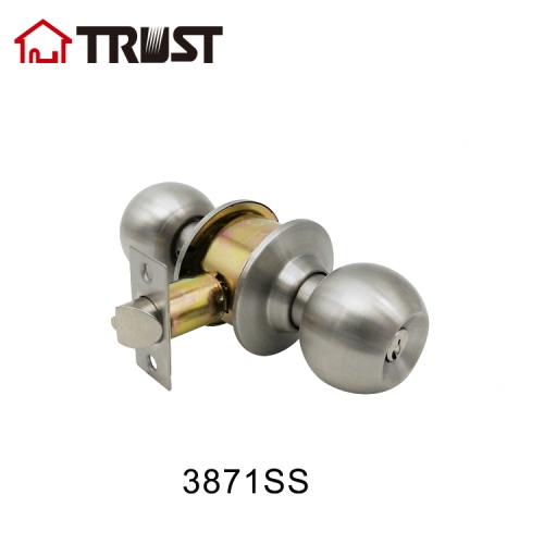 TRUST 3871 Entry Cylindrical Stainless Steel Knob door Lock