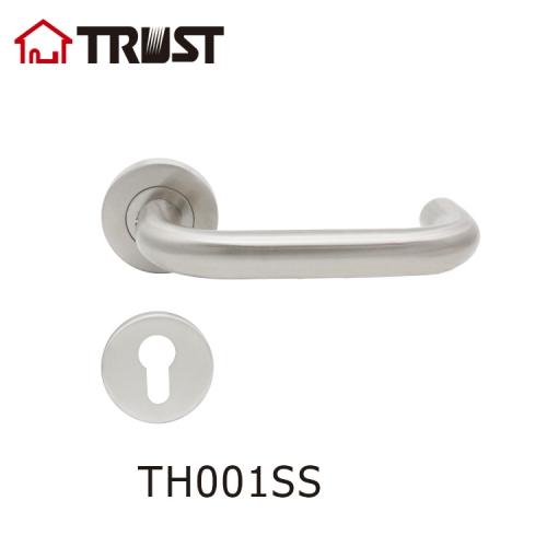 TRUST TH001SS Stainless Steel Lever Handle Front Door Entry Handle Lockset