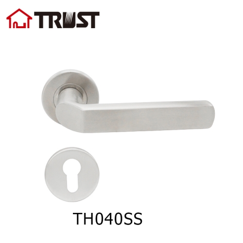 TRUST TH040-SS Stainless Steel Lever Handle Front Door Entry Handle Lockset