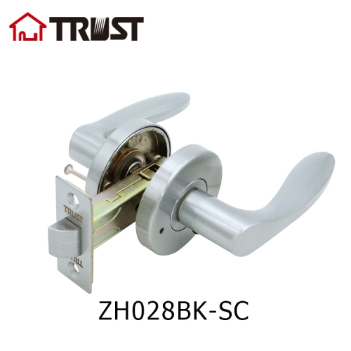 TRUST ZH028 BK-SC Zinc Alloy Door Lock Indoor Bathroom Door Handle