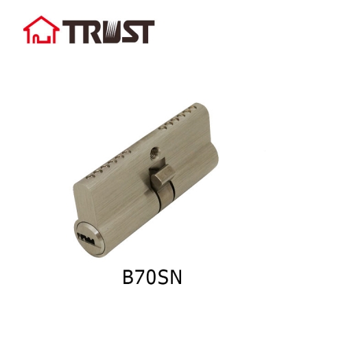 Trust B70SN China Euro Profile Brass 70mm Computer Key Hot Selling Lock Cylinder