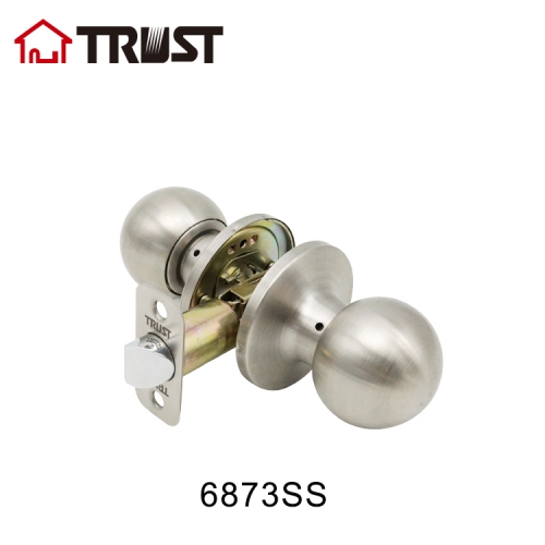 TRUST 6873 Passage Keyless Tubular Stainless Steel Knob door Lock