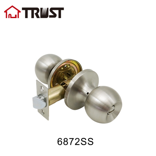 TRUST 6872 Privacy Bathroom Tubular Stainless Steel Knob door Lock