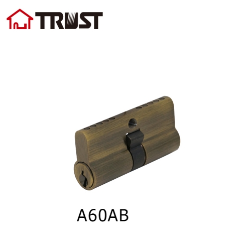 華信A60SN/AB/PB/RB 双开锁芯普通钥匙 多色可選 全铜欧标葫芦锁芯高紧密居家办公锁