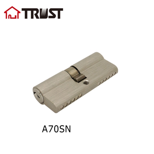 華信A70SN 多種面飾 全铜欧标雙開葫芦锁芯 普通钥匙室內房門安全保險鎖