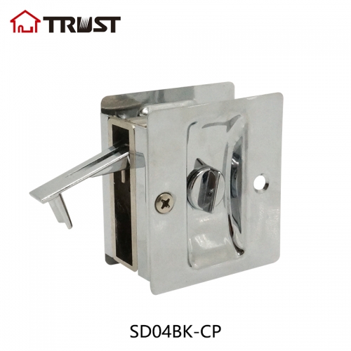 TRUST SD04-CP-BK Solid Brass Sliding Pocket Door Pull