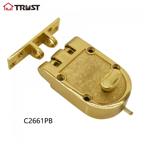 TRUST C2661PB Jimmy Proof Single(Double) Cylinder Deadlock Brass Color