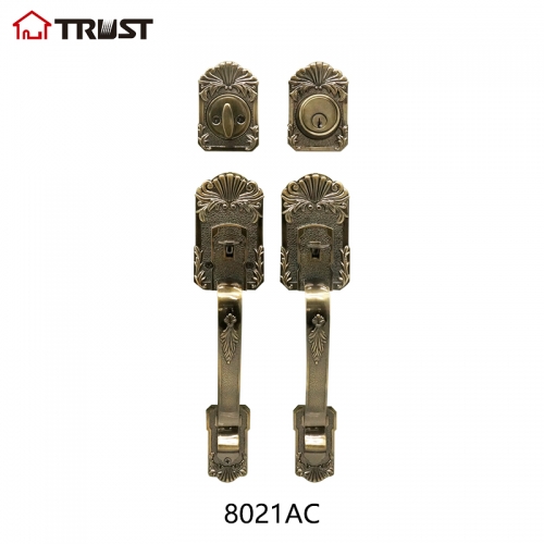 TRUST 8021AB Zinc alloy HandleSet With Single Cylinder Deadbolt Grip Handle