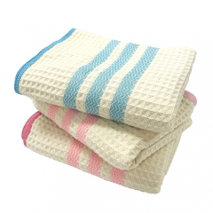 16 X 24 Premium Microfiber Light Blue Waffle Weave Towel