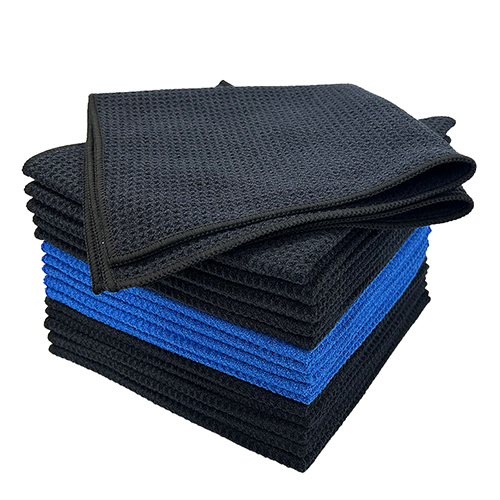 16 X 16 Premium Microfiber Light Blue Waffle Weave Towel