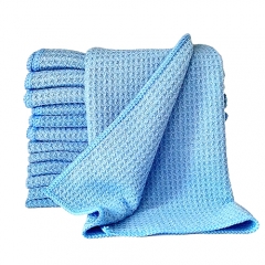 16 X 16 Premium Microfiber Light Blue Waffle Weave Towel