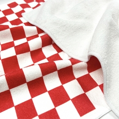 Checkered printed towel