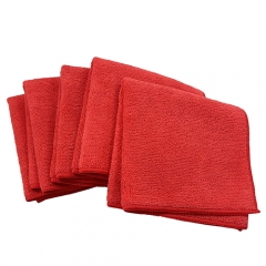 Premium Microfiber Cleaning Cloth Red Car Drying Towel