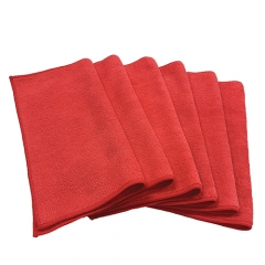Premium Microfiber Cleaning Cloth Red Car Drying Towel